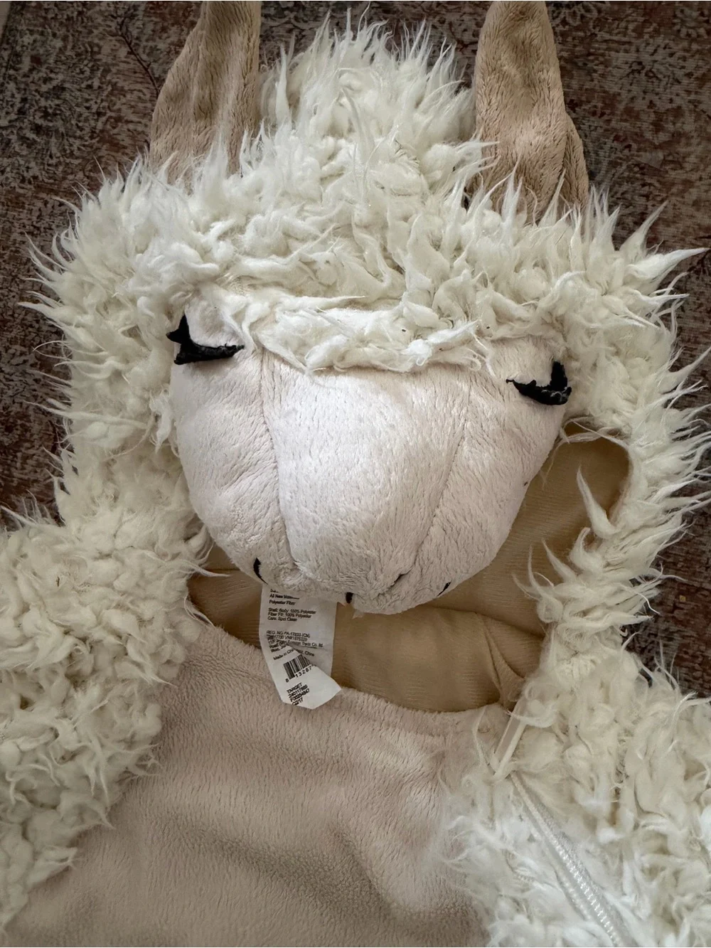 Target Plush Llama Hooded Kids Toy - Cream and Tan